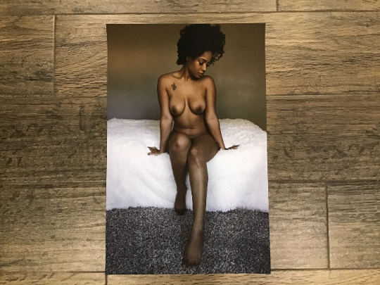 Feeling Lovely - 11x17 Sensual Nude Black Woman Poster Print